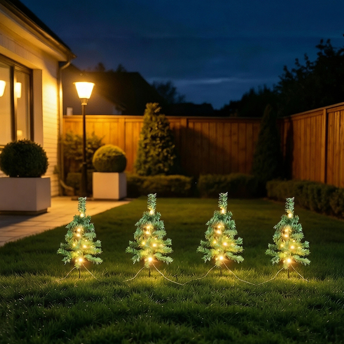 Juletrær med lys 80 LED 55 cm 4-pk.